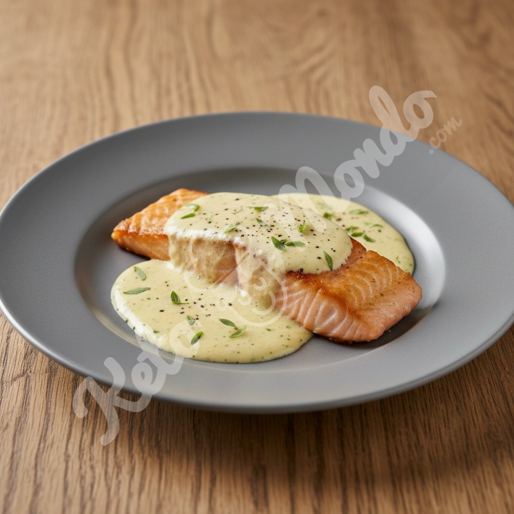 Pan-seared salmon fillet, light béarnaise sauce