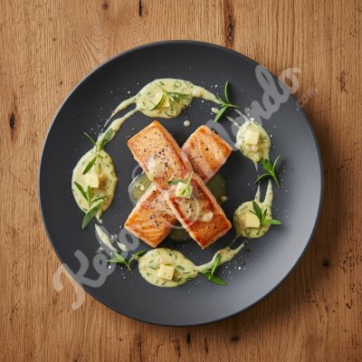 Pan-seared salmon fillet, light béarnaise sauce