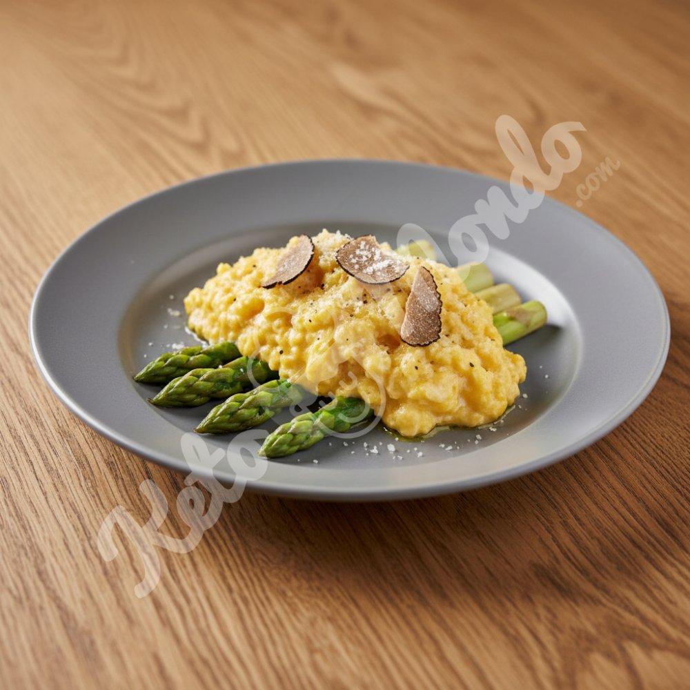 Truffled Scrambled Eggs and Asparagus