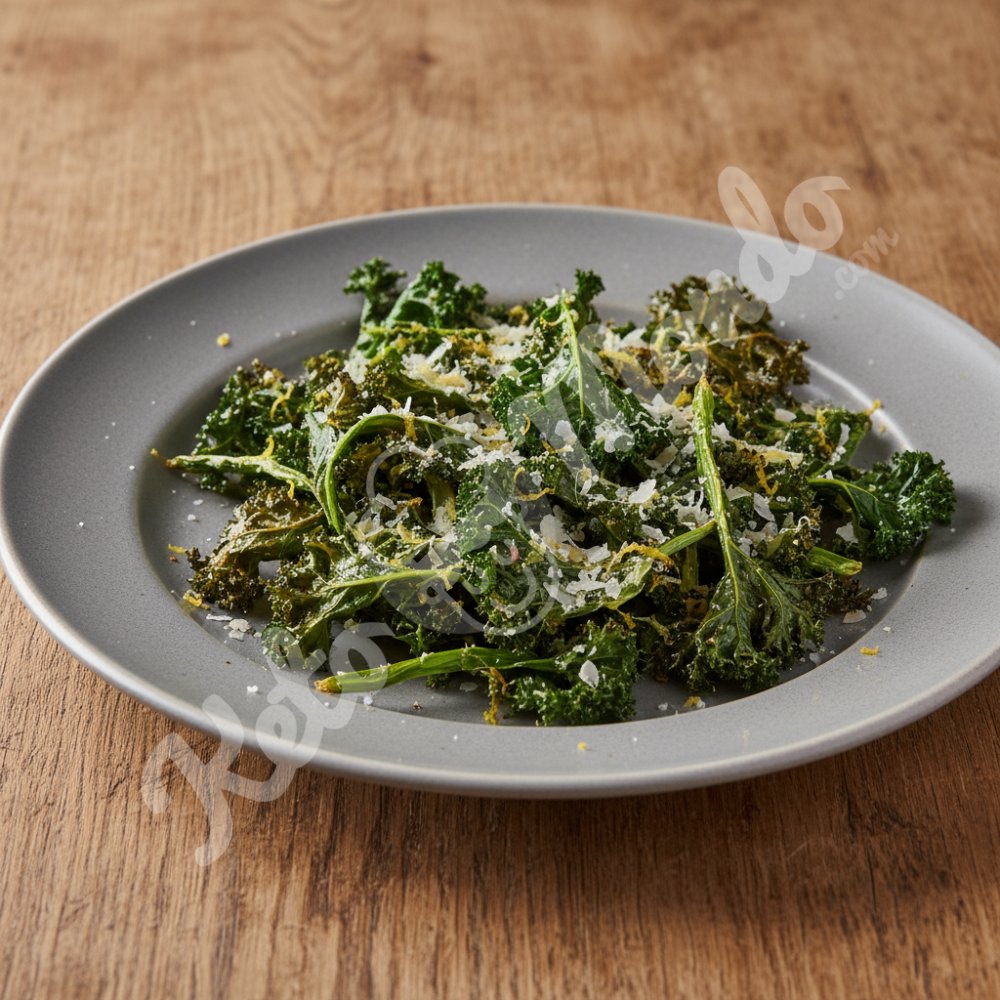 Crispy kale with parmesan and lemon