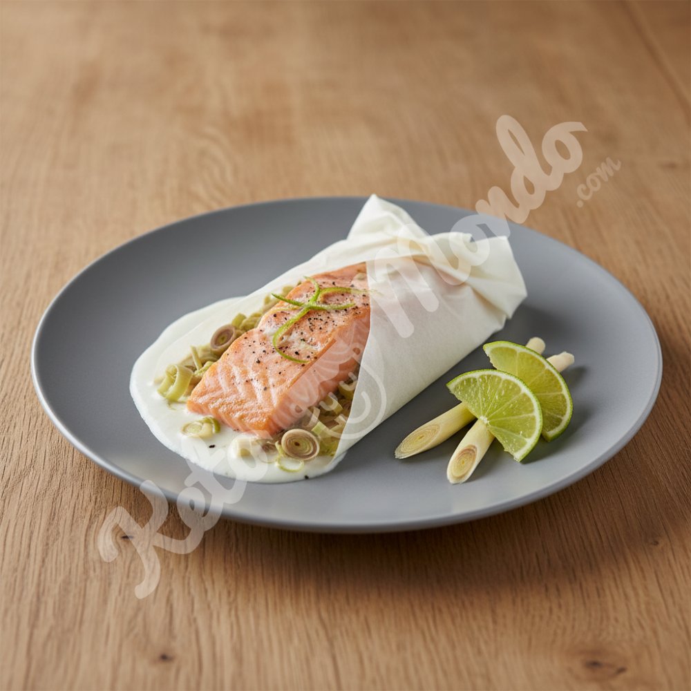 Salmon with lemongrass and coconut milk