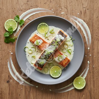Salmon with lemongrass and coconut milk