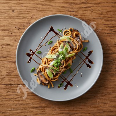 Keto 'Soba' Omelet: Mushrooms, Leek & Sugar-Free Soy Sauce