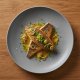 Sea bream fillet with lemon butter and shallots