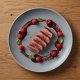 Duck breast, raspberry sauce