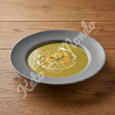 Velvety leek-cheddar soup