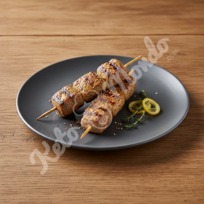 Lamb skewers with zaatar and lemon