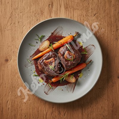 Beef cheek braised with rosemary