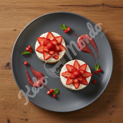 Individual strawberry cheesecake
