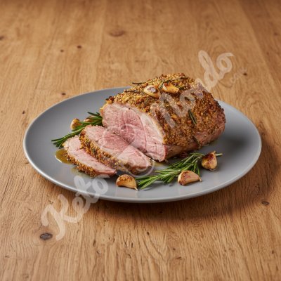 Roast lamb with garlic and rosemary
