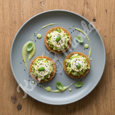 Zucchini and goat cheese tartlet (almond crust, keto)