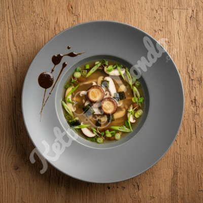 Miso broth with mushrooms (keto, pescatarian)