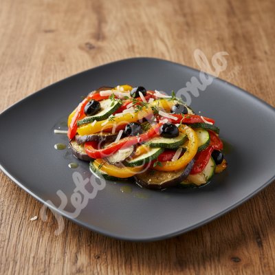 Tian légumes confits parmesan et huile d'olive