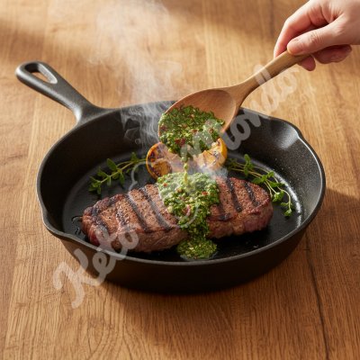 American chimichurri grilled steak
