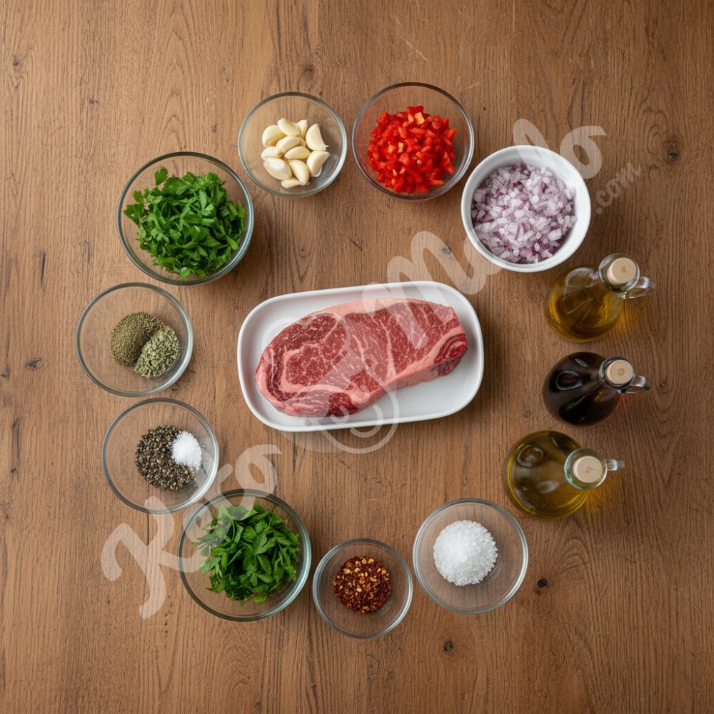 American chimichurri grilled steak