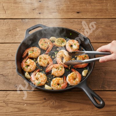 Crevettes grillées ail citron herbes portugaises
