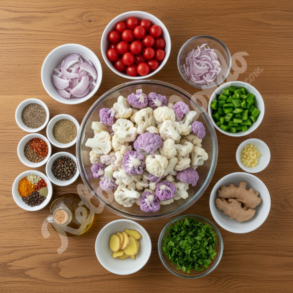 Stir-fried cauliflower with spices (Portuguese style)