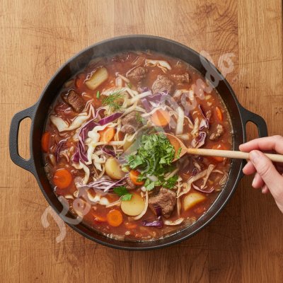Soupe russe légère au chou