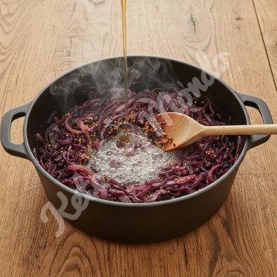 Chou braise vinaigre graines