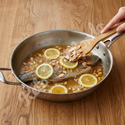 Truite amande beurre citron