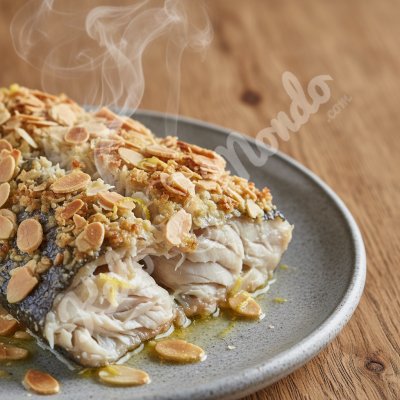 Almond trout with lemon butter