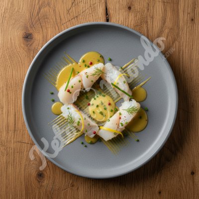 Smoked cod with lemon butter