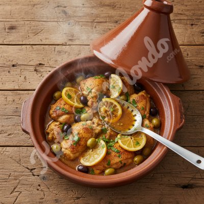 Tajine poulet citron olives