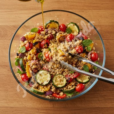 Grilled vegetable couscous salad