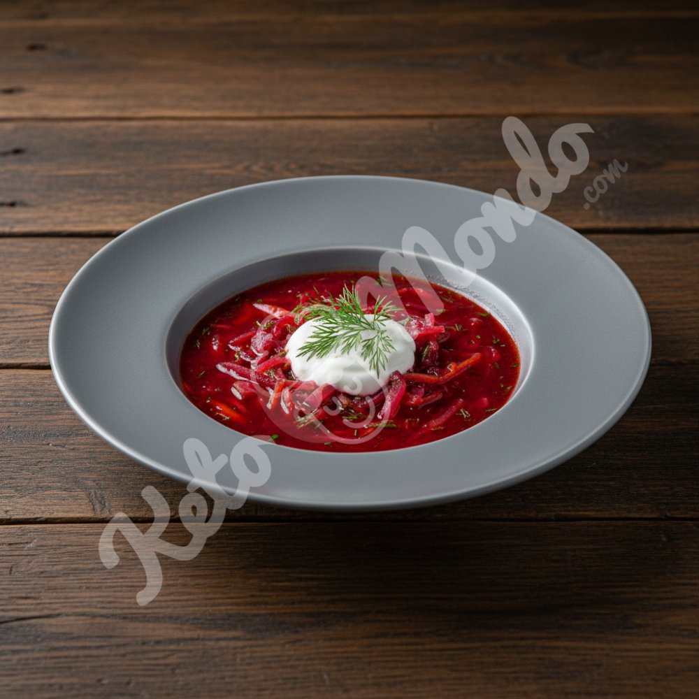 Lightly sour borscht