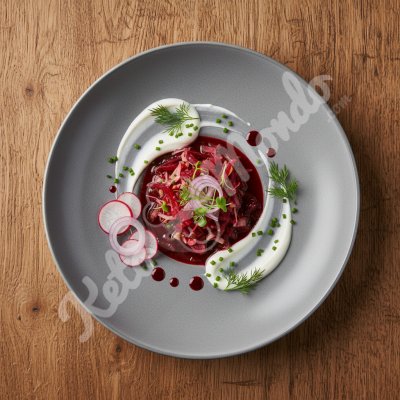 Lightly sour borscht