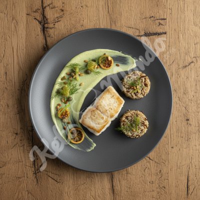 Fish fillet with dill cream sauce