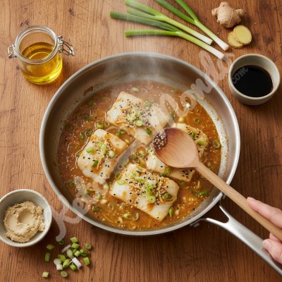 Miso ginger white fish