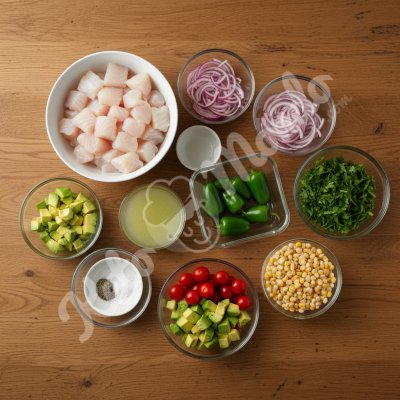Lime fish ceviche