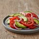 Tomato, avocado and onion salad