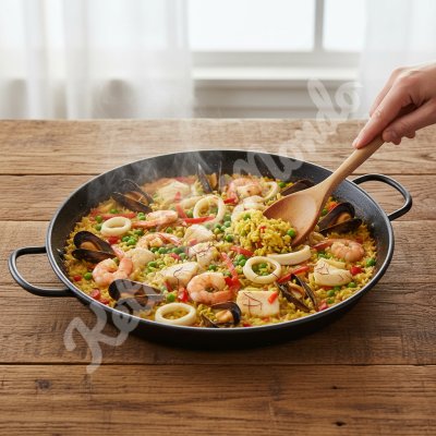 Paella légère de fruits de mer