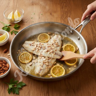 Sole, beurre noisette, amandes et citron